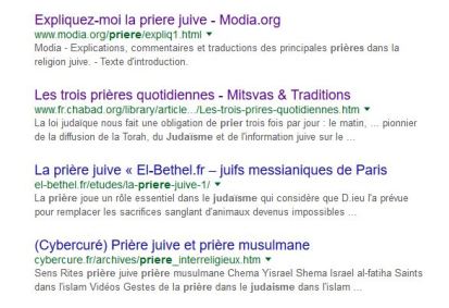google prière juive